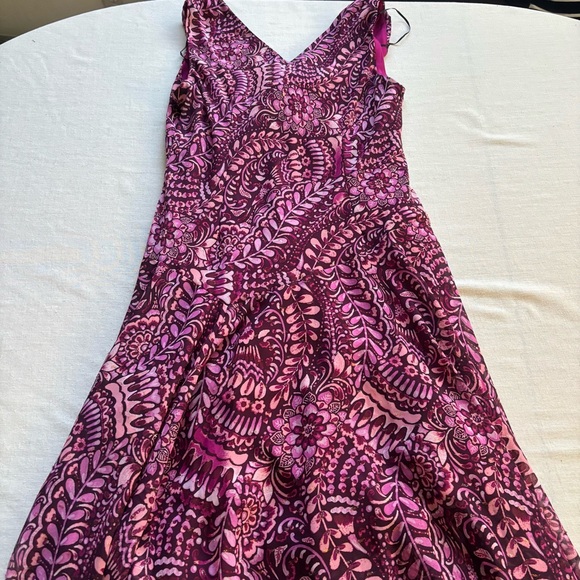 NWT Rabbit Rabbit Rabbit Sleeveless Fit & Flare Midi Dress Berry 16 - Picture 5 of 9